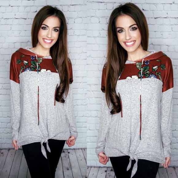 ValMarie Tops - Ultra soft Hacci knot hoodie